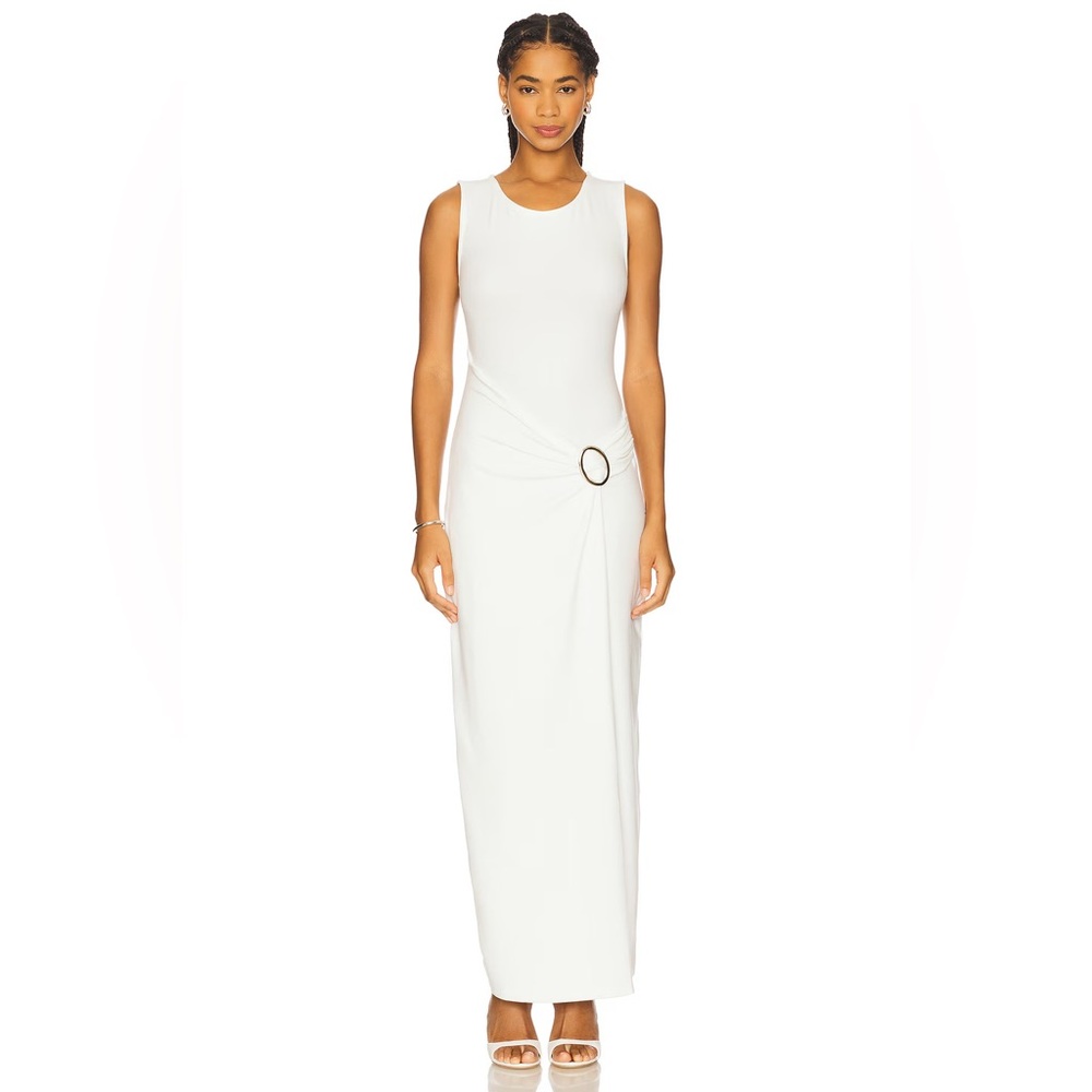 4th & Reckless Nia Jersey Maxi Dress in White